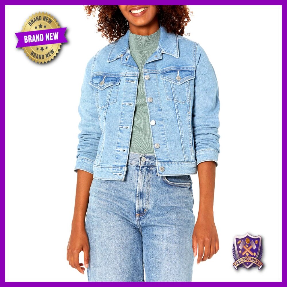 Vintage Inspired Stretch Denim Jacket Fitted Silhouette Adjustable Hem Y2K